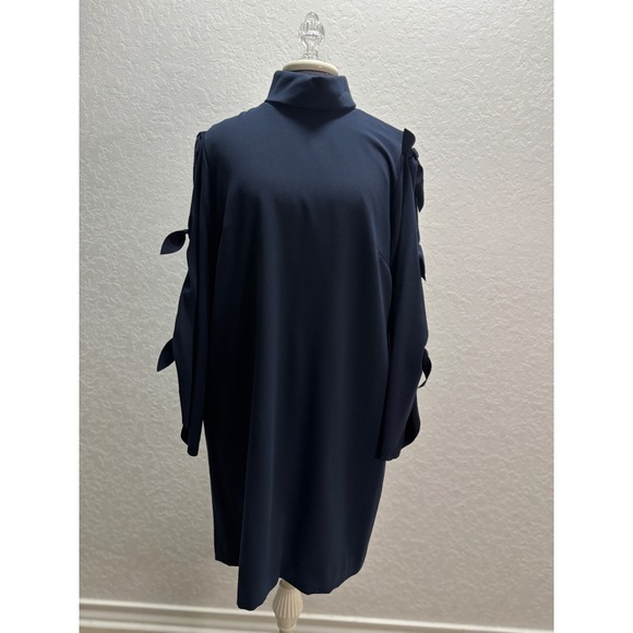 Alex Marie Dresses & Skirts - Alex Marie Nina Mystic Navy Blue High Neck Bow Sleeve Dress Size 12